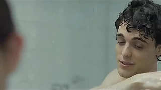 Super cute brazilian teens taking a shower