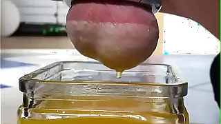 Balls and cock in hot wax