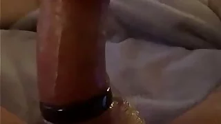 Daddy jacks off with pussy Fleshlight