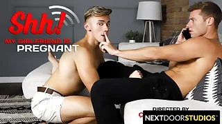 Blonde Twink Teases Hunk Roommate While On The Phone